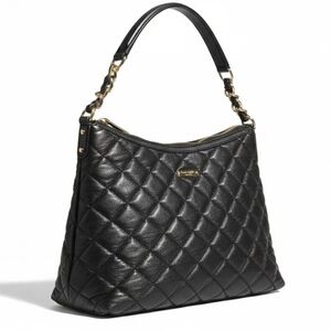 Kate Spade Gold Coast Serena Quilted Leather Hobo, Black